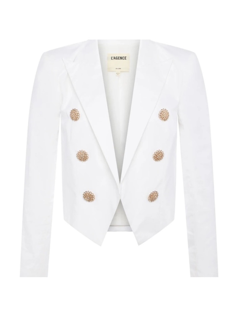 L'AGENCE White Lila Open Front Blazer NWT - Picture 3 of 7